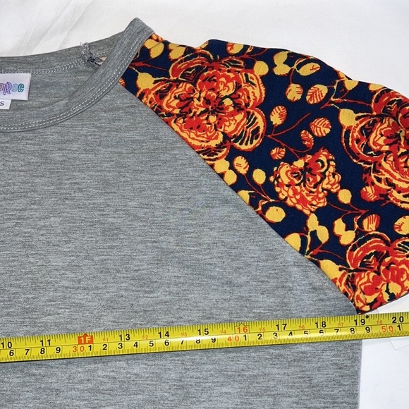 LuLaRoe small womens Randy raglan tee baseball tee 3/4 sleeves comfy floral NWT - Picture 7 of 11